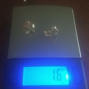 10k tricolor gold studs